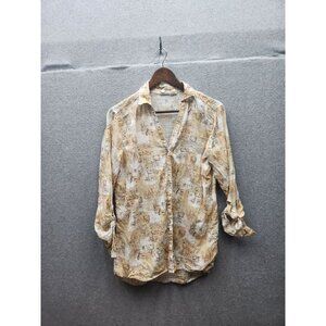 C&C California Womens 100% Linen Button-Up Shirt